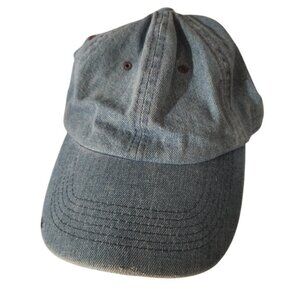 KBethos Denim Baseball Cap One Size Fits All Cotton Adjustable Strap Blue